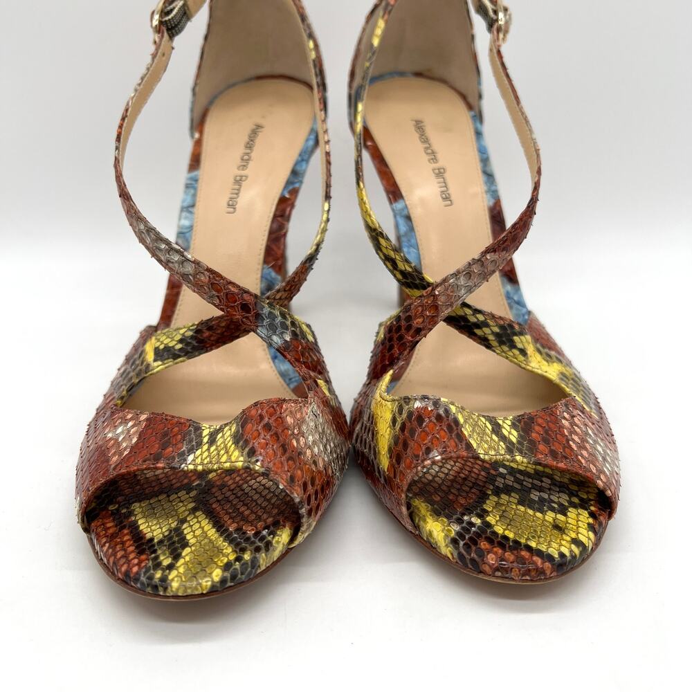 Alexandre Birman Python Leather Rainbow Heel Wome… - image 2